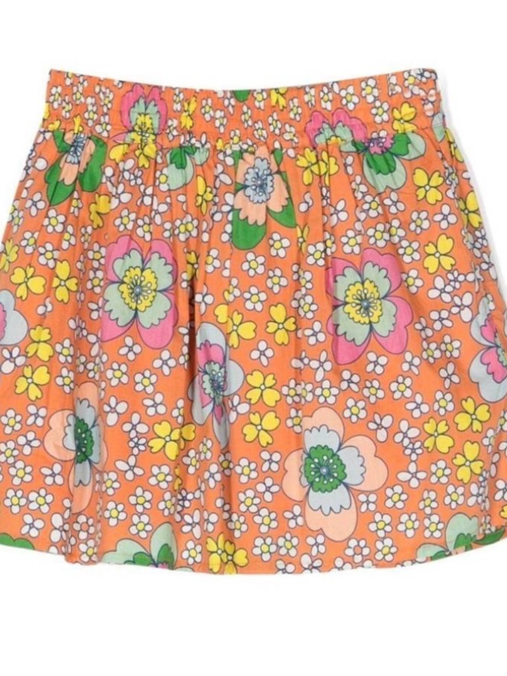 Stella McCartney Orange Floral Print Mini Skirt